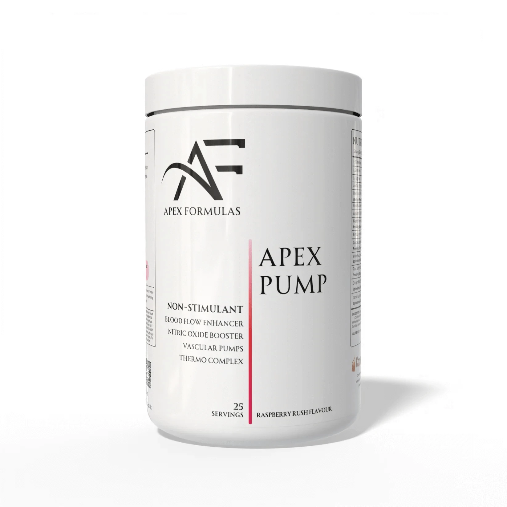 Apex Formulas Apex Pump Pre Workout 625g 25 Servings (625g) / Raspberry Rush Non-Stimulant Pre-Workout