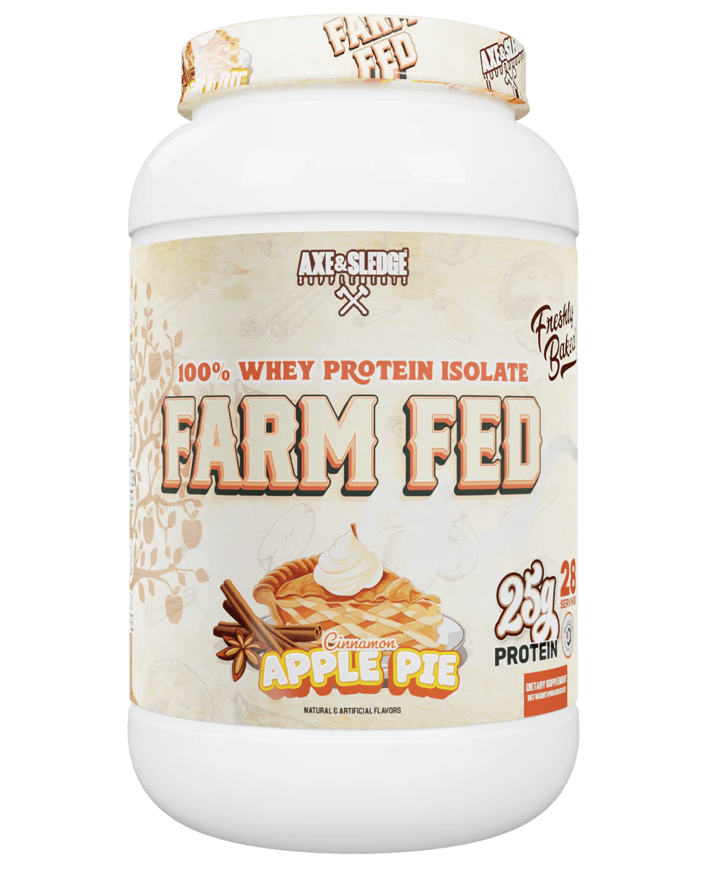 AXE & SLEDGE Farm Fed - Grass-Fed Whey Protein Isolate 30 servings / Cinnamon Apple Pie Grass-Fed Whey Protein Isolate