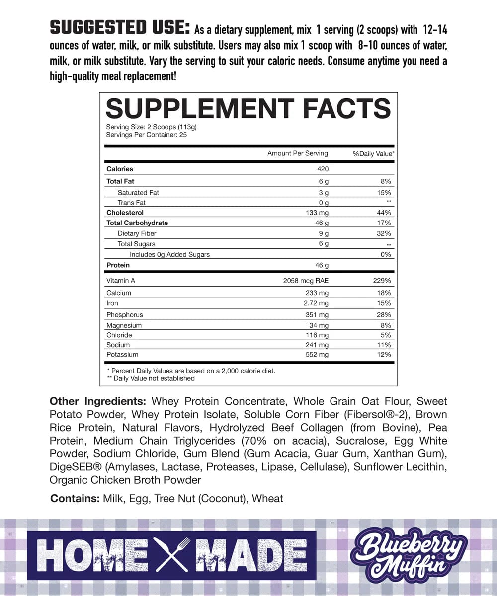 AXE & SLEDGE Home Made - Whole Foods Meal Replacement Whole Foods Meal Replacement