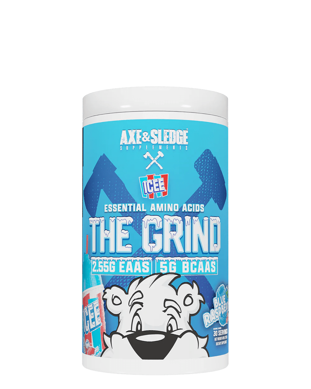AXE & SLEDGE The Grind 30 servings / ICEE Blue Raspberry EAAs/BCAAs
