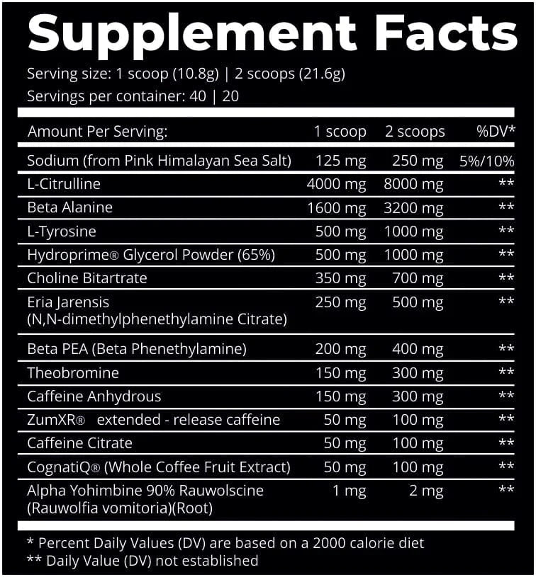 Dark Labs Crack Reloaded High Stim Pre Workout