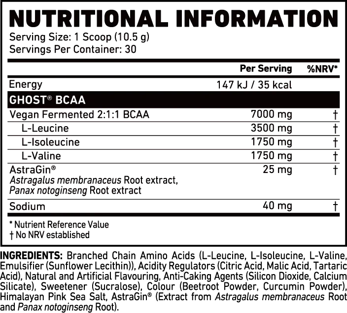 GHOST GHOST® BCAA V2 - 30 Servings BCAA's