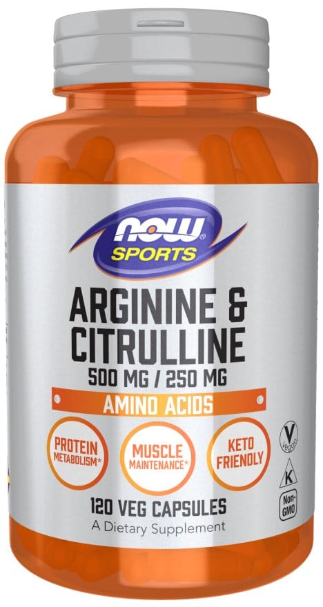 Now Foods Arginine & Citrulline 120 Veg Capsules Amino Acids