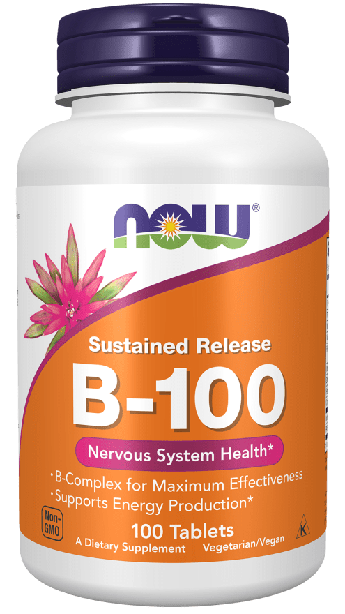 NOW Foods Vitamin B-100 Sustained Release 100 tablets Vitamin B Complex