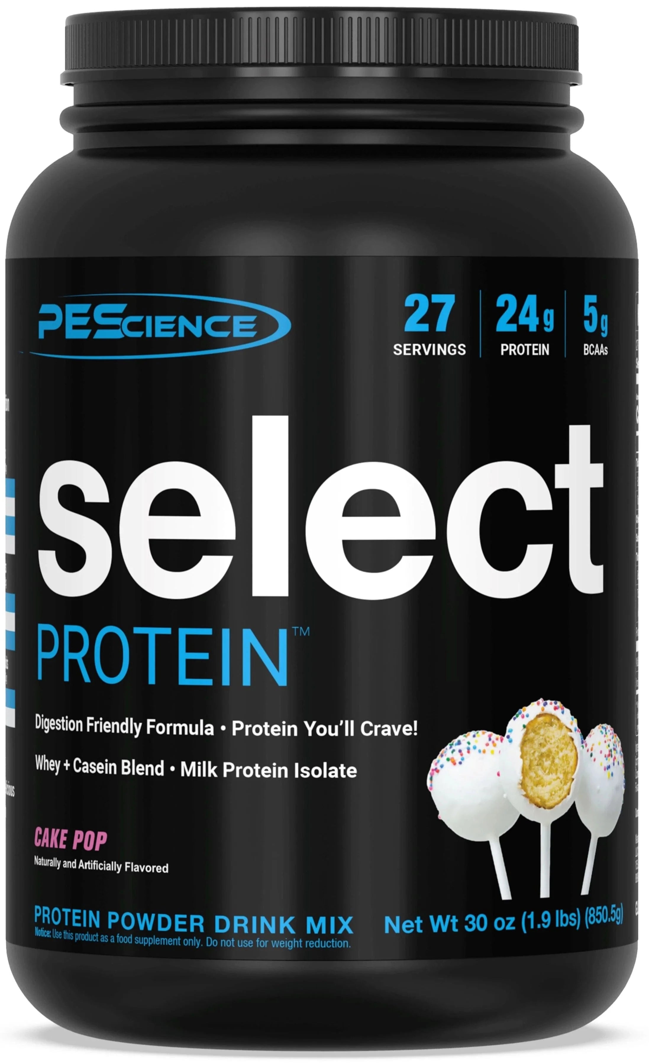 PEScience Select Protein 837 - 905 grams 27 servings / Cake Pop Protein Powder