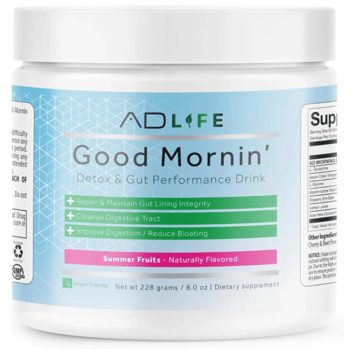 Project AD AD Life Good Mornin 24 Servings / Summer Fruits Gut & Digestive Support Drink