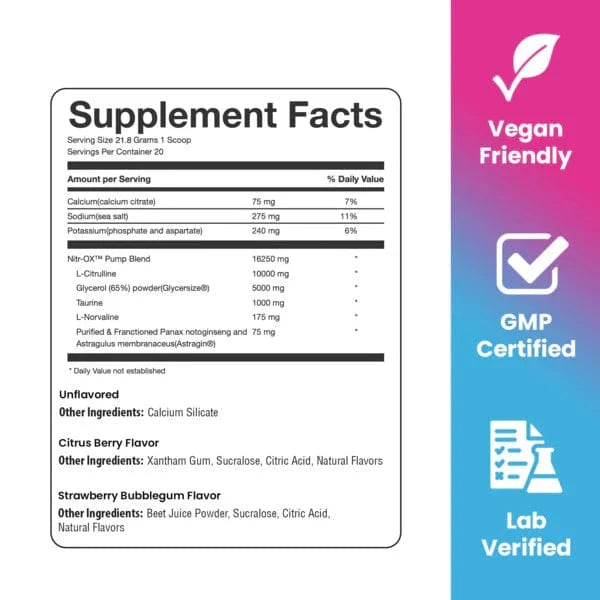 Project AD Project AD NITR-OX Stim Free Pre-Workout