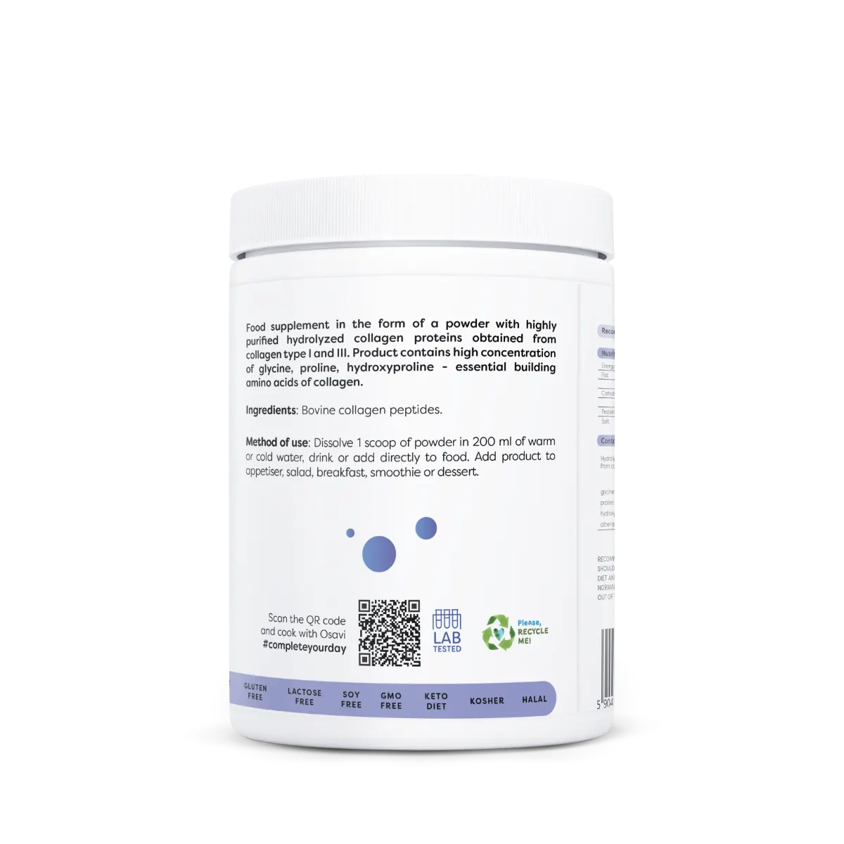 Osavi Collagen Peptides - Hydrolyzed Type 1 & 3