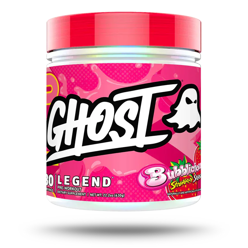 GHOST GHOST® LEGEND® V4 - 30 Servings 30 Servings / Bubblicious Strawberry Splash Pre-Workout
