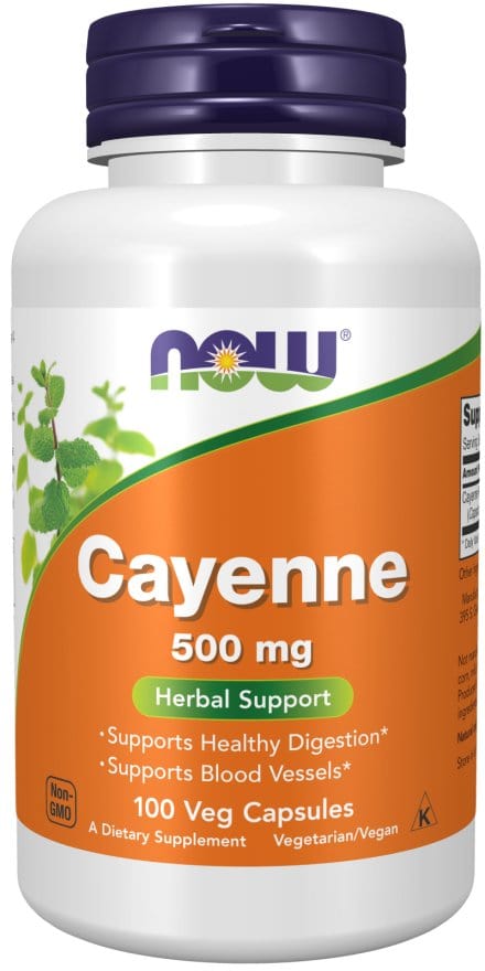 Now Foods Cayenne 500mg 100 Veg Capsules Cayenne pepper