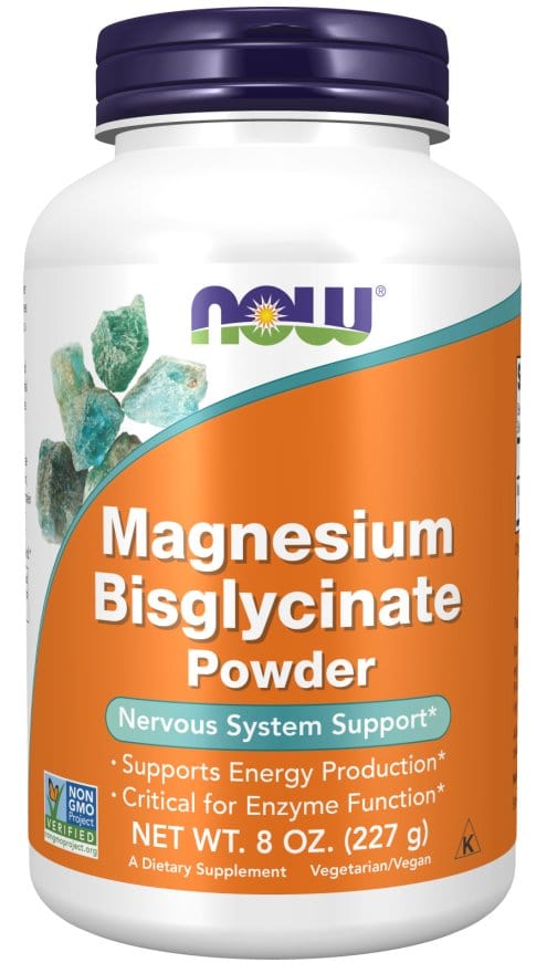 Now Foods Magnesium Bisglycinate Powder 227 grams Essential Mineral