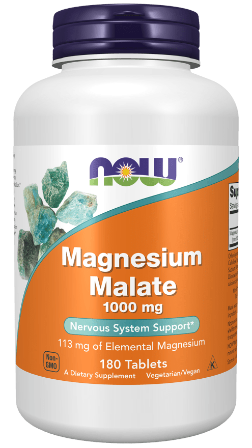 NOW Foods NOW Foods Magnesium Malate - 180 Tablets 180 Tablets Essential Mineral