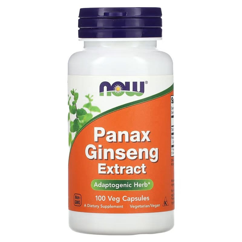 Now Foods Panax Ginseng 500mg 100 Capsules Herbal Extract