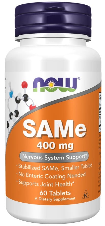 Now Foods SAMe 400mg Tablets 60 Tablets SAMe (S-adenosylmethionine)