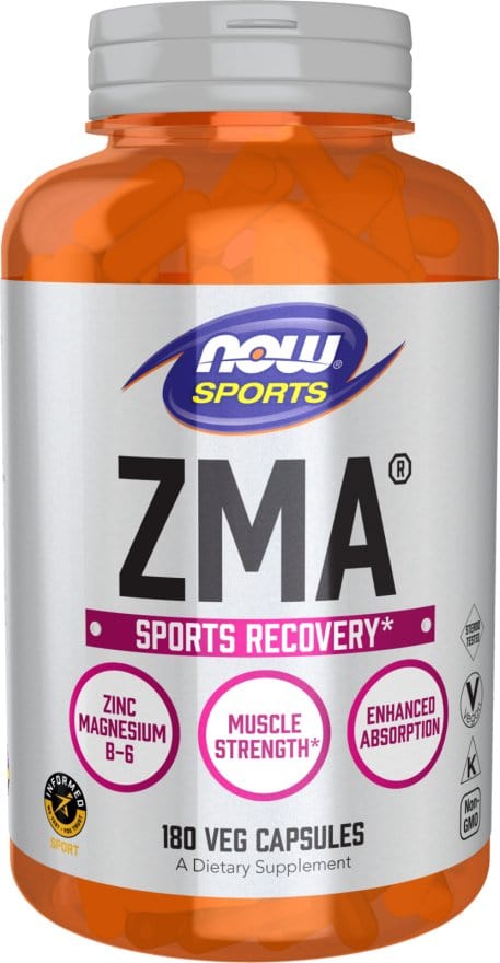 Now Foods ZMA 180 Veg Capsules Zinc, Magnesium, B-6