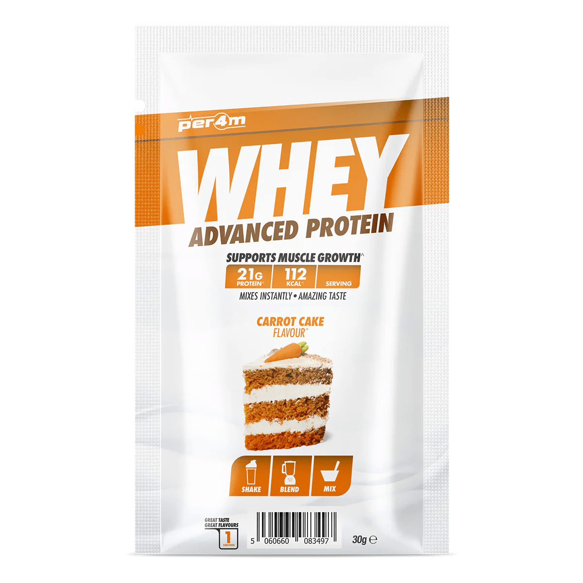 Per4m Advanced Whey Protein Sachet 30 grams / Carrot Cake Whey Protein Sachet