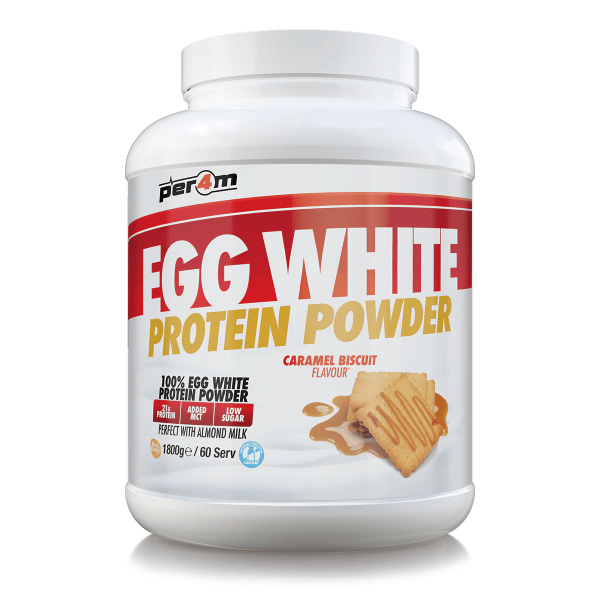 Per4m Egg White Protein 1.8kg 1.8kg / Caramel Biscuit Egg White Protein