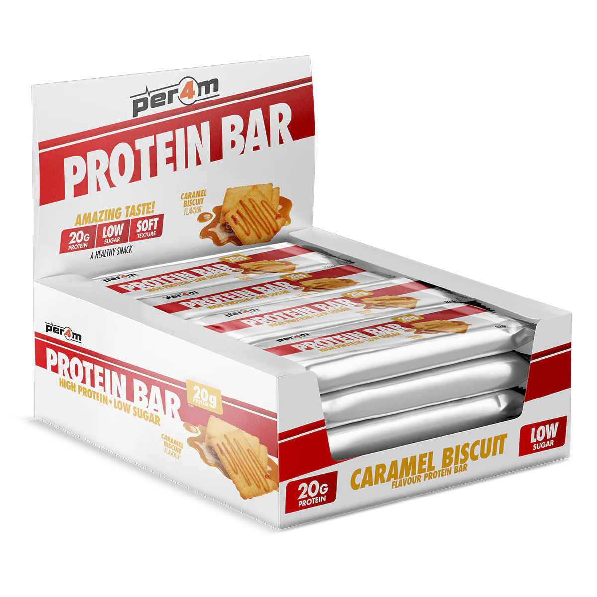 Per4m Per4m Protein Bars 12x62g 12x62g / Caramel Biscuit Protein Bars