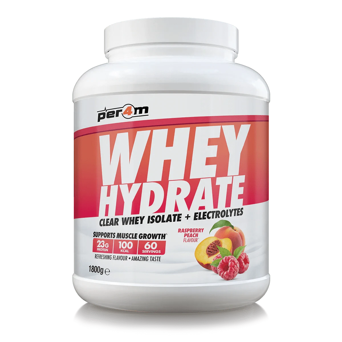 Per4m Per4m Whey Hydrate 1.8kg 1.8kg / Raspberry Peach Whey Protein With Electrolytes