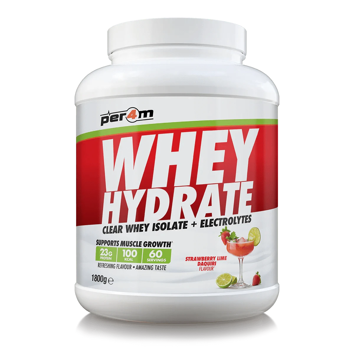 Per4m Per4m Whey Hydrate 1.8kg 1.8kg / Strawberry Lime Daiquiri Whey Protein With Electrolytes