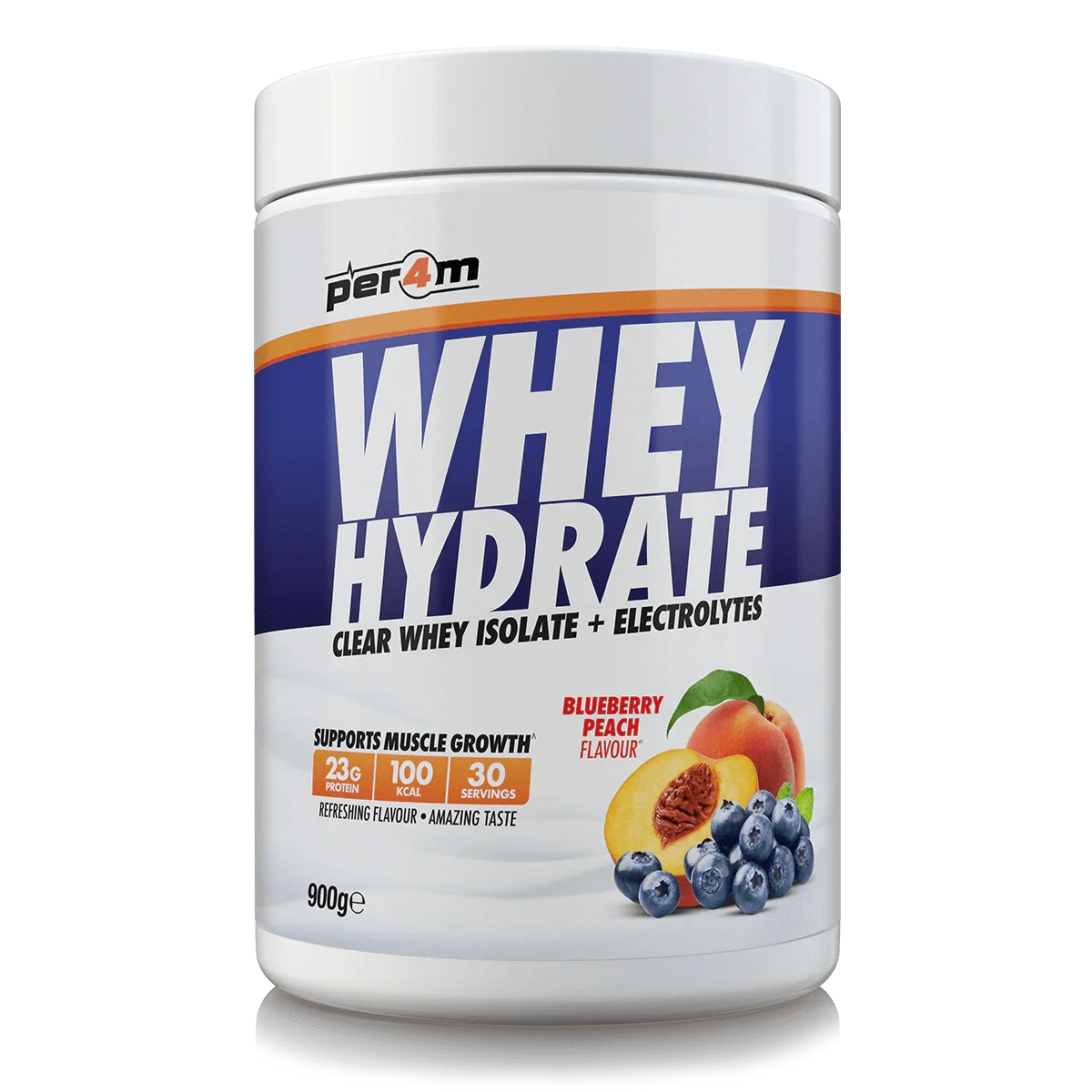 Per4m Per4m Whey Hydrate 900g 900g / Blueberry Peach Whey Protein With Electrolytes