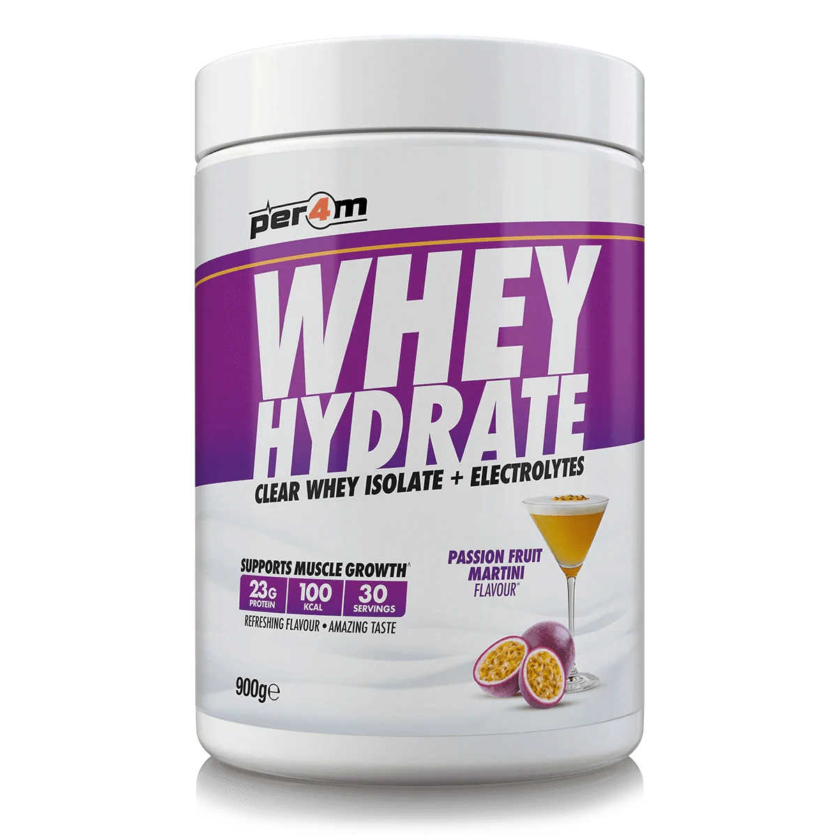 Per4m Per4m Whey Hydrate 900g 900g / Passionfruit Martini Whey Protein With Electrolytes