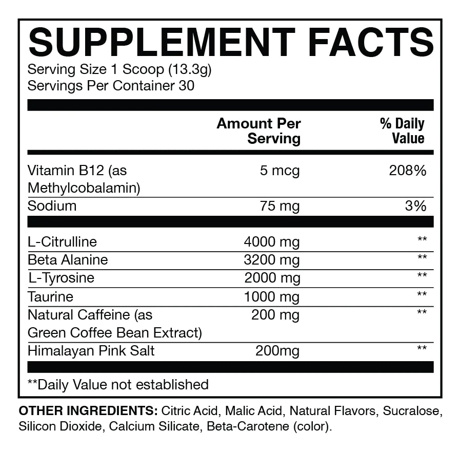 RAW Nutrition CBUM Essential Pre - 30 Servings
