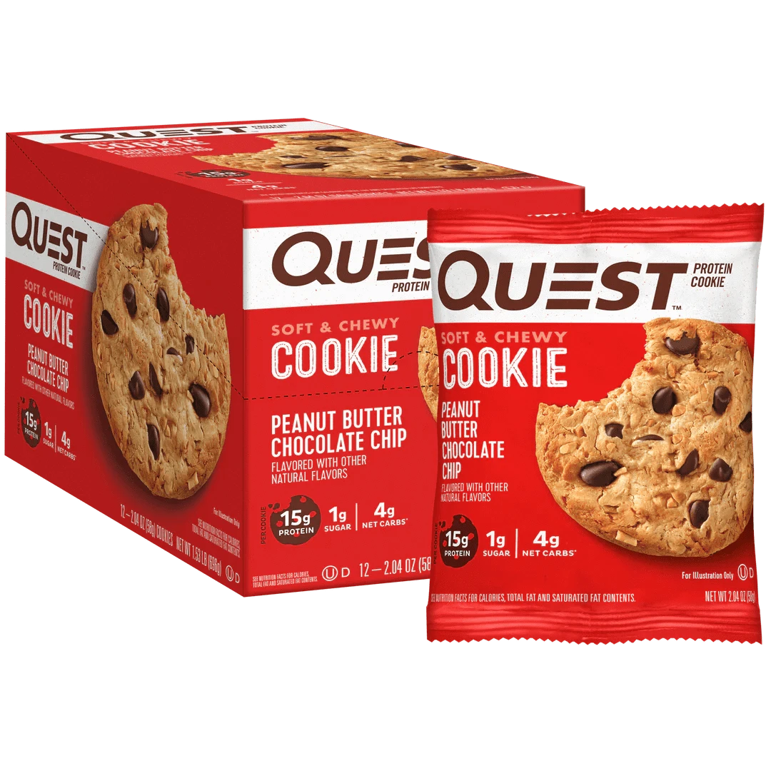 Quest Nutrition Quest Nutrition Cookie 12x58g 12x58g / Peanut Butter Chocolate Chip Protein Cookie