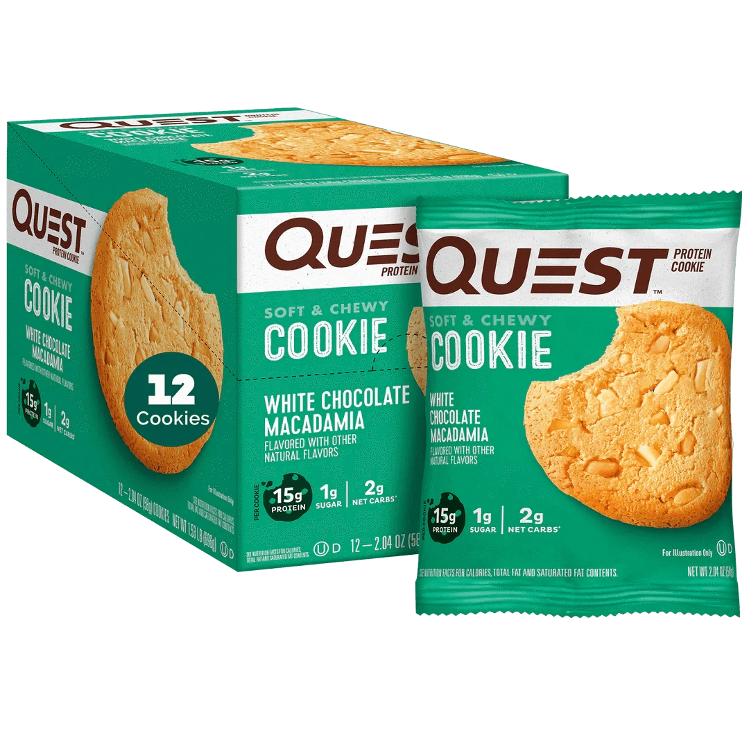 Quest Nutrition Quest Nutrition Cookie 12x58g 12x58g / White Chocolate Macadamia Protein Cookie