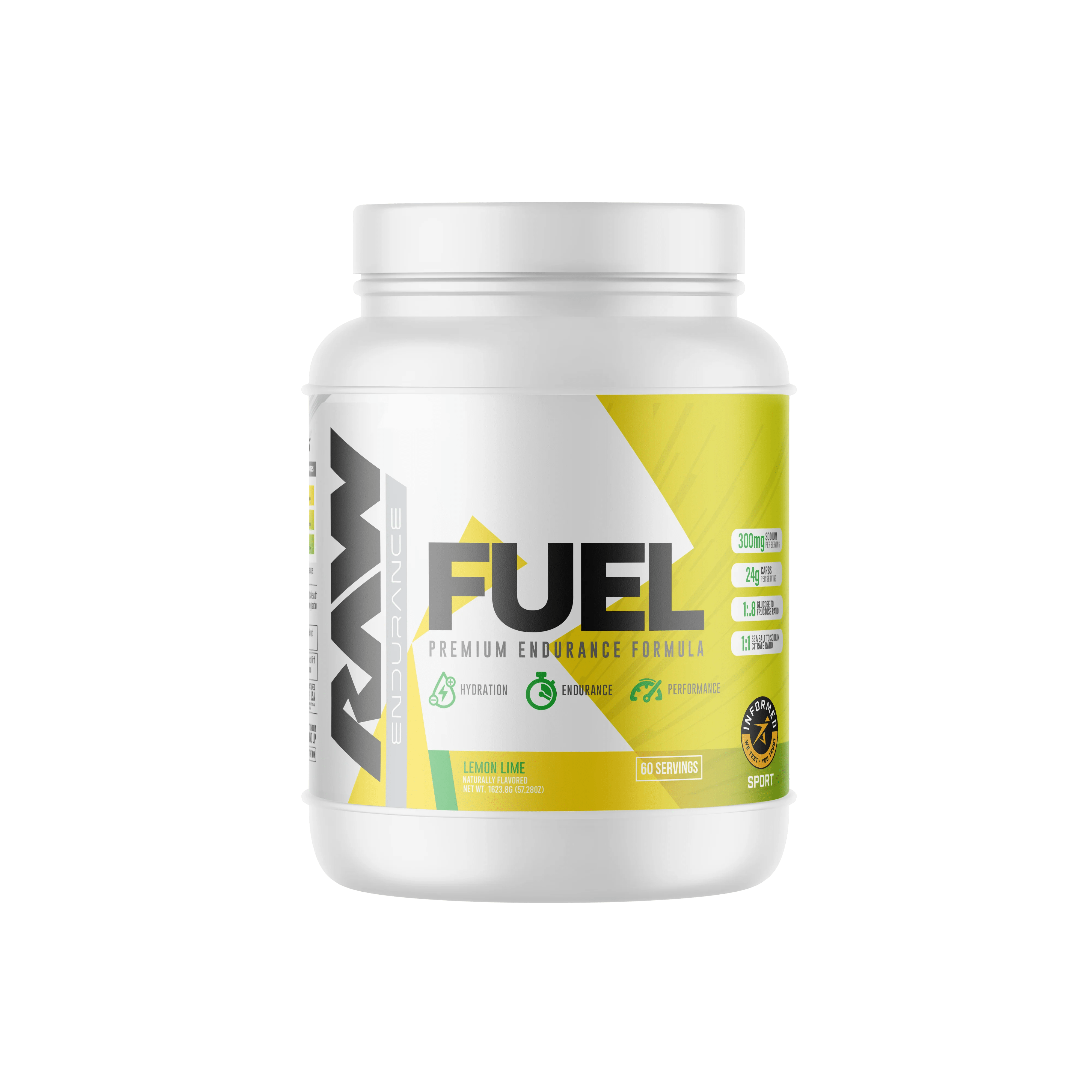 RAW Nutrition Raw Fuel 1620 grams / Lemon Lime Performance Carbs &amp; Electrolytes