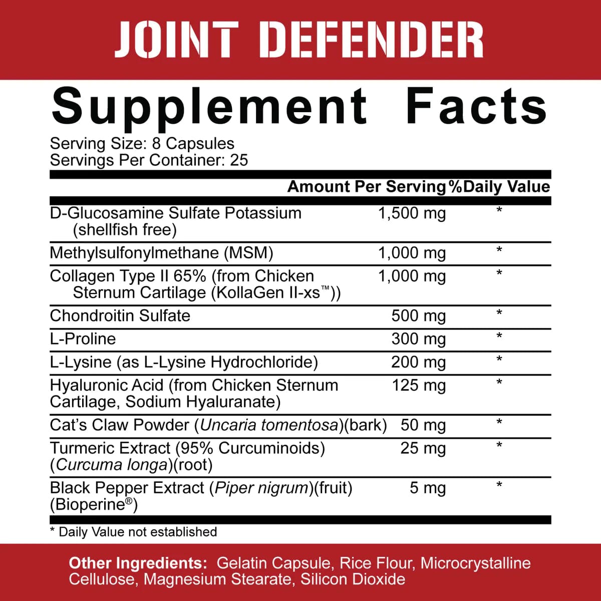 5% Nutrition Joint Defender 200 Capsules Joint Support