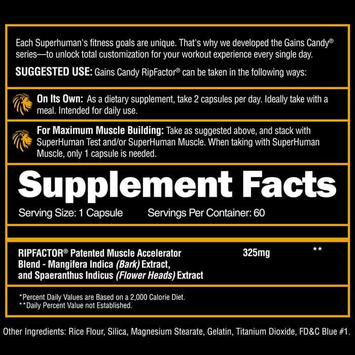 Alpha Lion Gains Candy RipFactor 60 capsules workout performance igniter