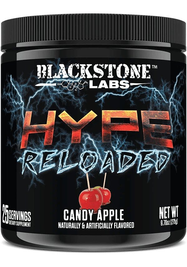 Blackstone Labs Hype Reloaded - Stim Free Pre-Workout 25 servings / Candy Apple stimulant-free pre-workout