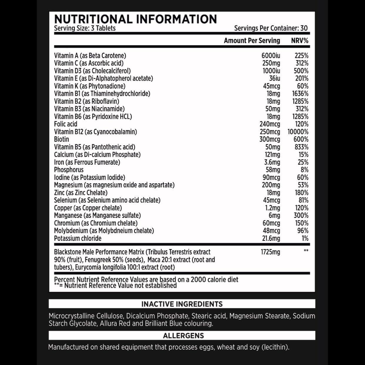 Blackstone Labs Multi - Multivitamin With Testosterone Support 90 tablets MULTI-VITAMIN