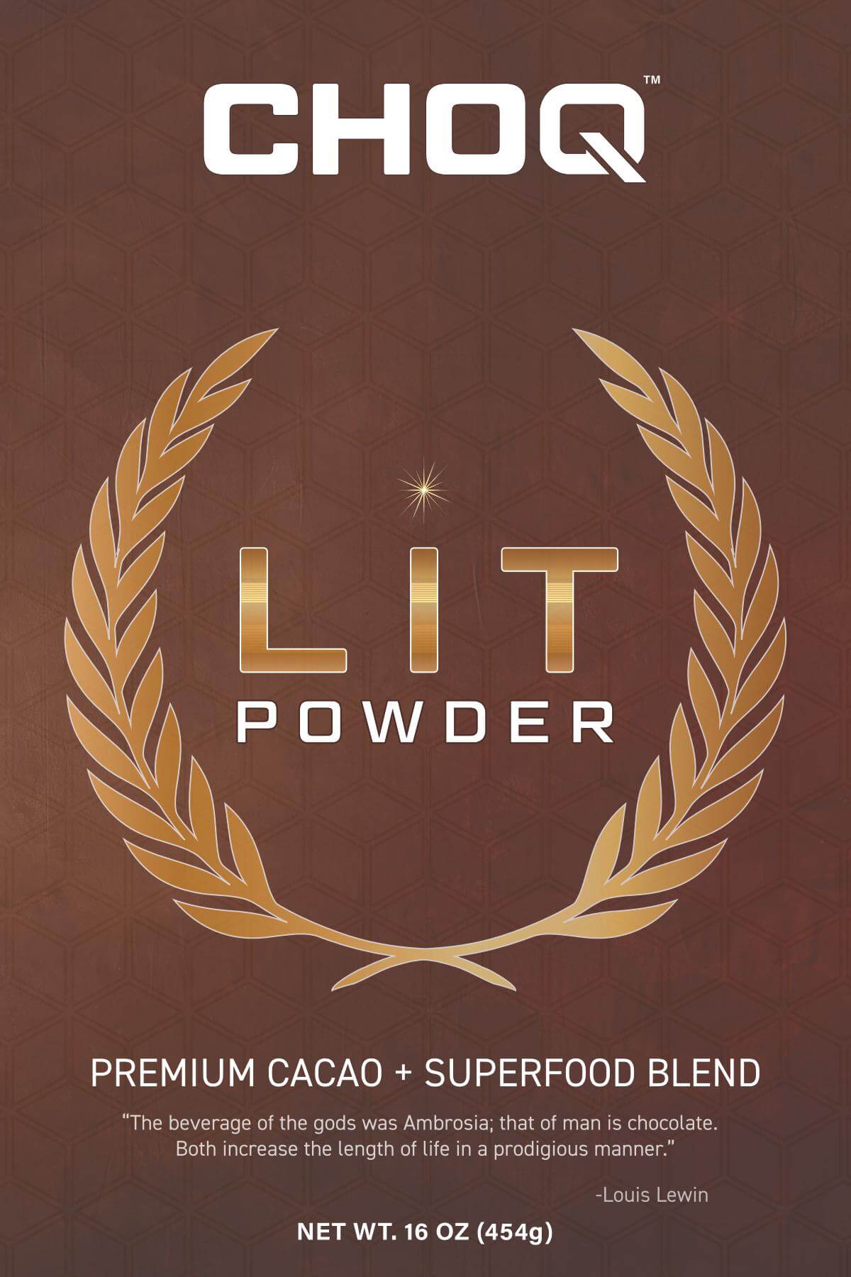 CHOQ CHOQ Lit Powder 454g Premium cacao and superfoods blend