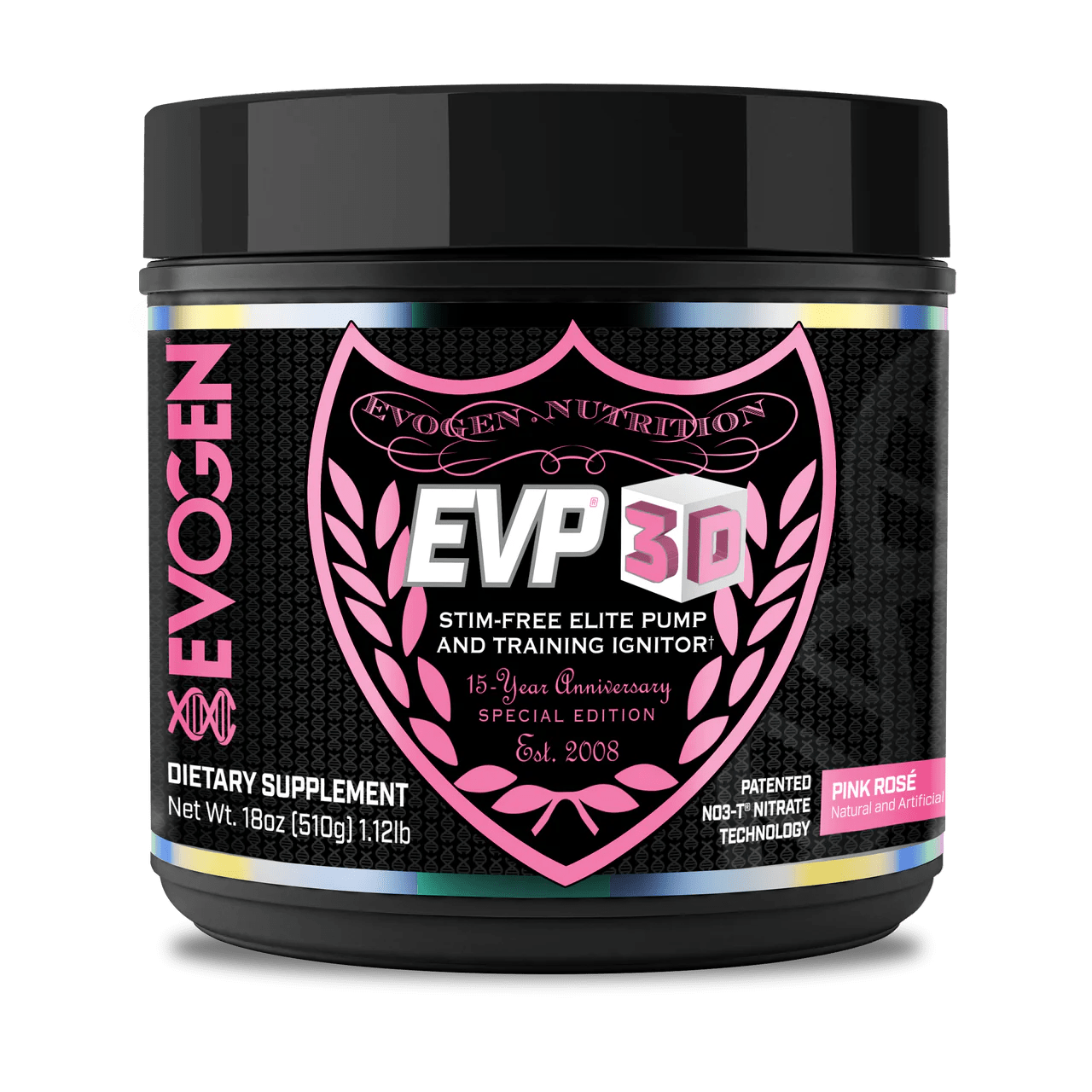 Evogen EVP-3D Non-Stim Pre-Workout 40/20 servings / Pink Rose' Muscle Pump Formula