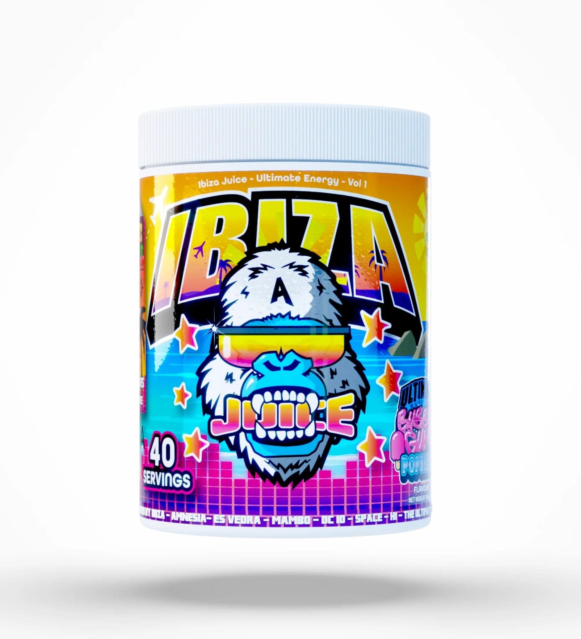 Gorillalpha Ibiza Juice Ultimate Energy Vol.1 40 servings / Ultimate Bubblegum Popsicle Pre-Workout