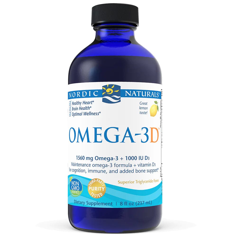 Nordic Naturals Omega-3D, 1560mg Lemon 237 ml Omega-3 Oil