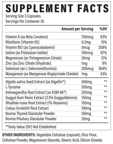 REVIVE MD Thyroid Support 90 Capsules Thyroid Support