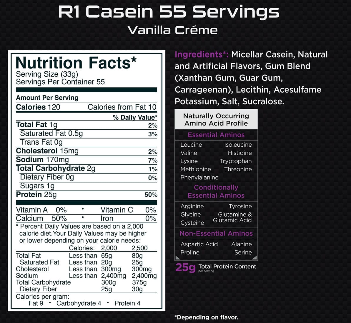 Rule One Proteins R1 Casein 4 lb 100% Micellar Casein 100% Micellar Casein