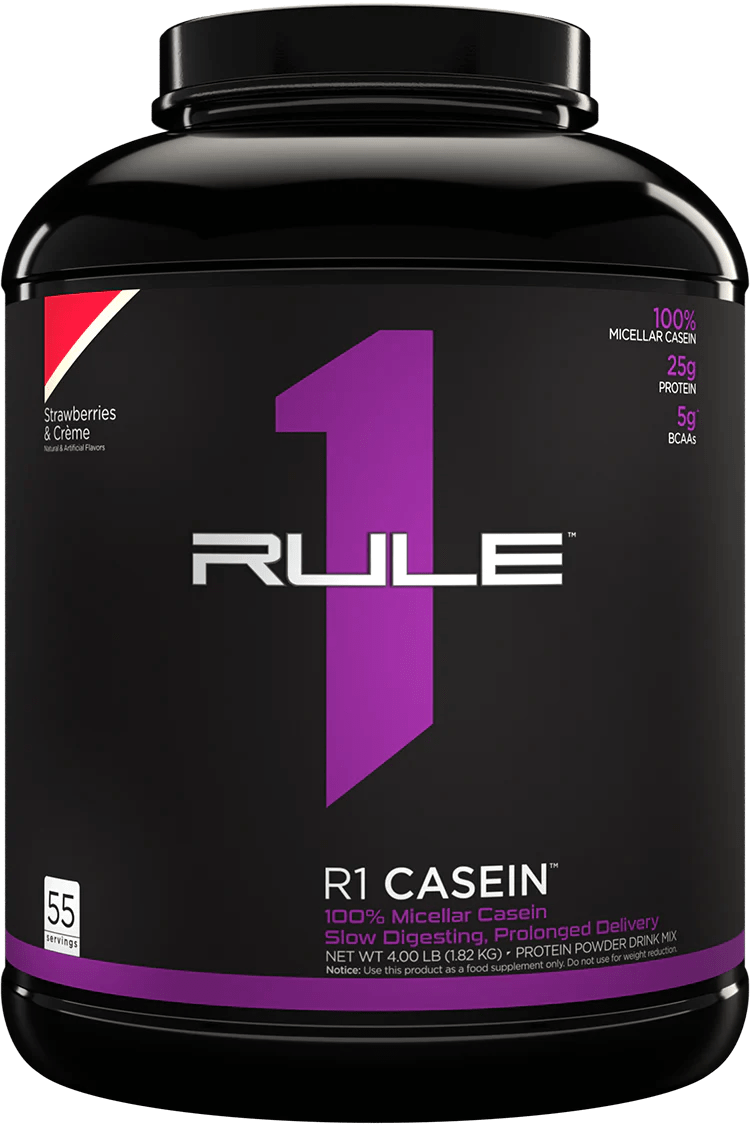 Rule One Proteins R1 Casein 4 lb 100% Micellar Casein 4 lb (55 servings) / Chocolate Fudge 100% Micellar Casein