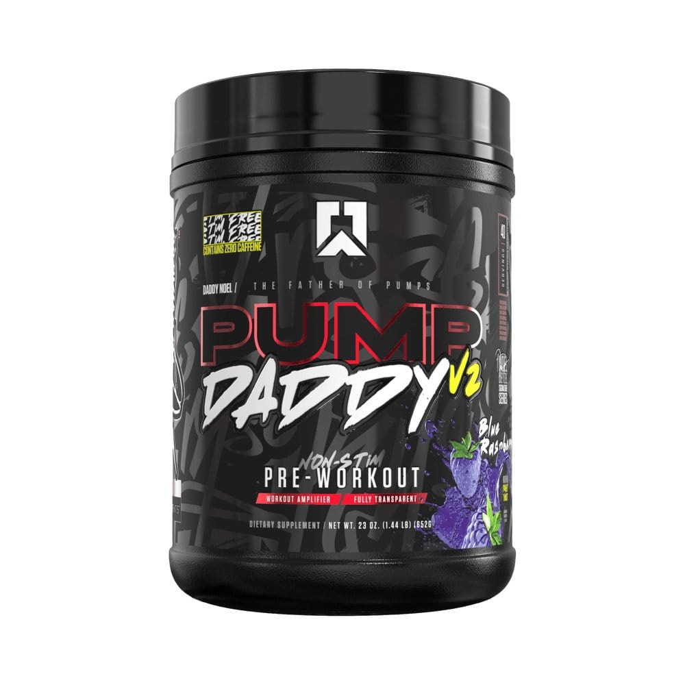 RYSE Pump Daddy V2 40/20 servings / Blue Raspberry Stimulant Free Pre Workout