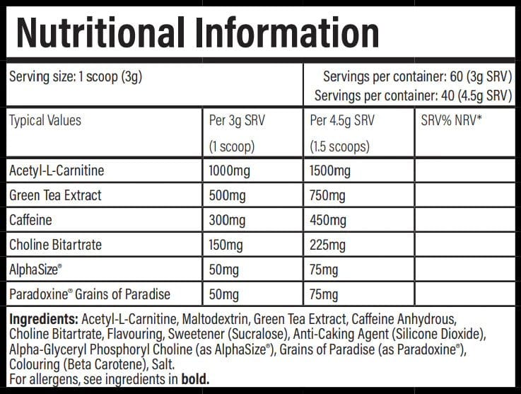 Trained By JP CV-Burn 60 servings / Orange Powdered Fat Burner